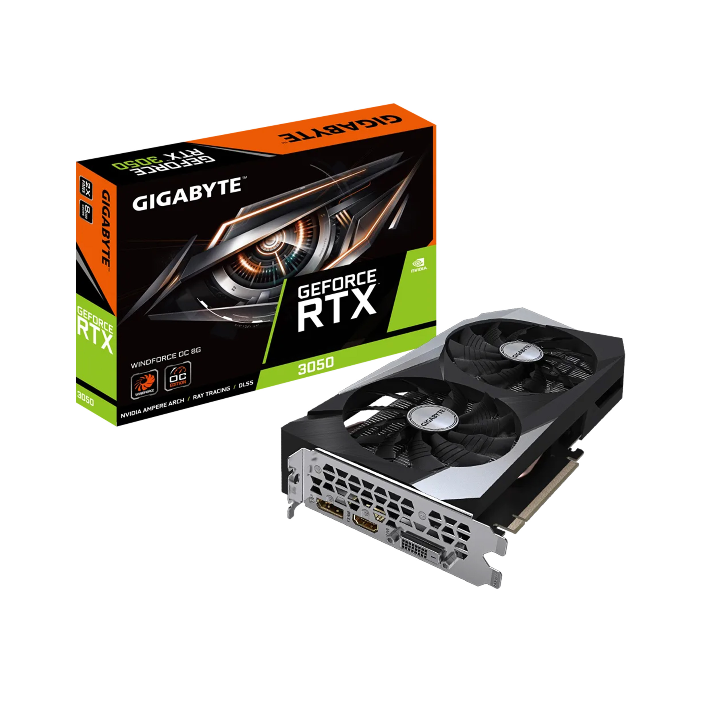 کارت گرافیک گیگابایت مدل GeForce RTX™ 3050 WINDFORCE OC 8G