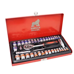 جعبه بکس مدل گوریلا کد YP-1/4-3/8INCHسایز 5-21 میلیمتر مجموعه 40 عددی 