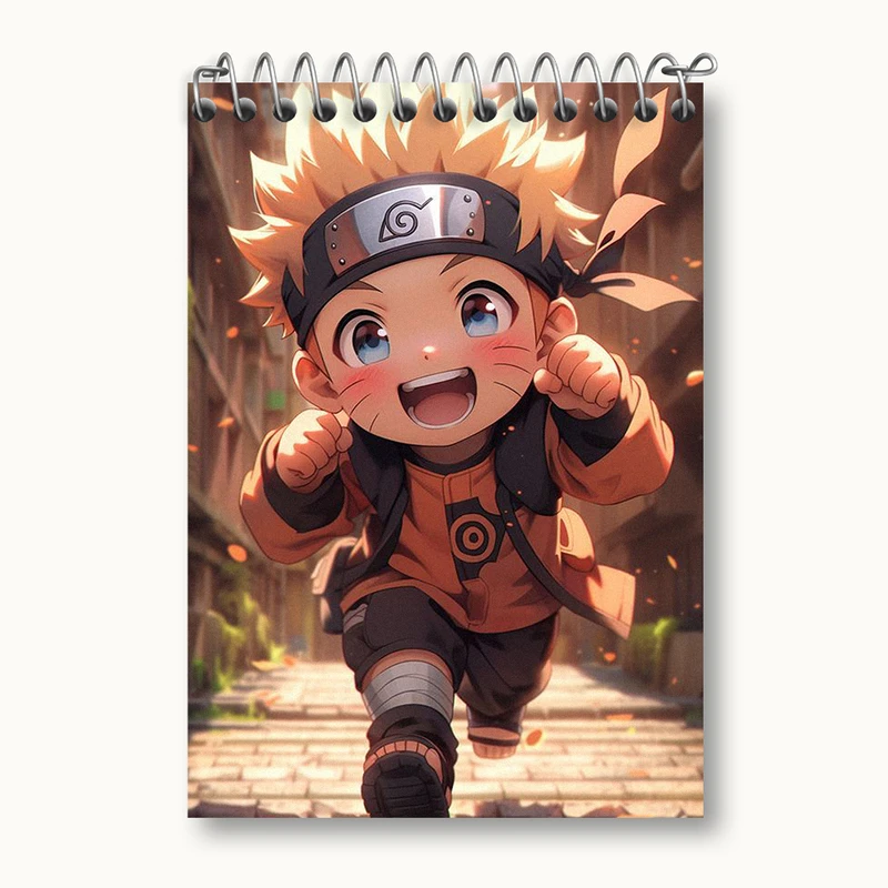 دفتر یادداشت 50 برگ خندالو طرح انیمه ناروتو (Naruto) کد N1774