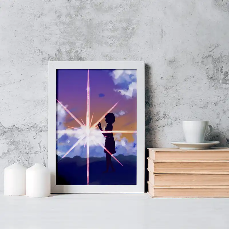 تابلو خندالو مدل میتسویا میامیزو انیمه یورنیم نام تو کد 16275