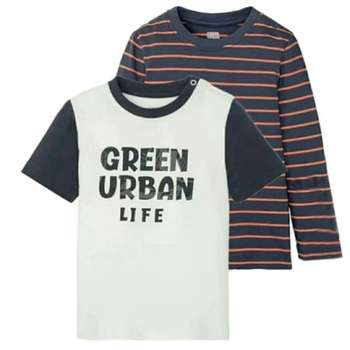 تی شرت آستین بلند پسرانه لوپیلو مدل life مجموعه 2 عددی