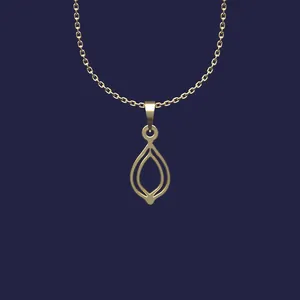 گردنبند طلا 18 عیار زنانه مدوپد مدل هندسی کد Y2-1-1021