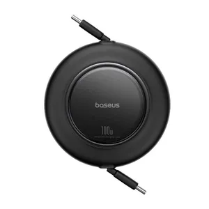 کابل تبدیل USB-C به USB-C بیسوس مدل Free2Pull Mini 100W طول 2 متر