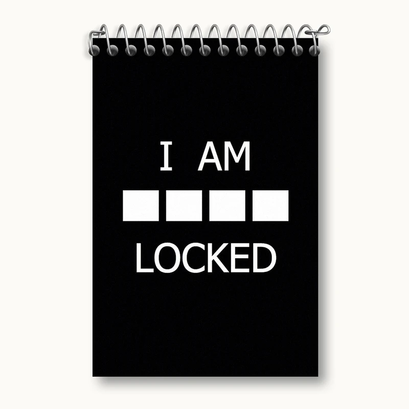 دفتر یادداشت 50 برگ خندالو مدل I Am Locked کد F1663