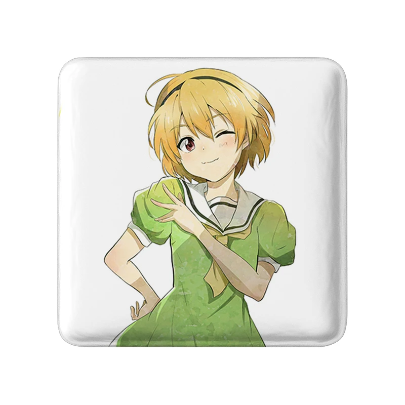 مگنت خندالو طرح ساتوکو هوجو انیمه هیگوراشی وقتی اشک می ریزد  مدل مربعی کد 18118