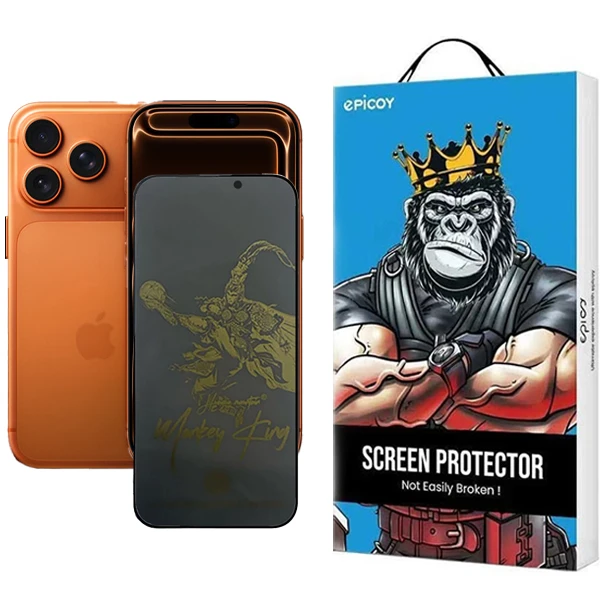 محافظ صفحه نمایش حریم شخصی اپیکوی مدل Monkey King pry مناسب برای گوشی موبایل اپل iPhone 17 Pro / 17 / 16 Pro