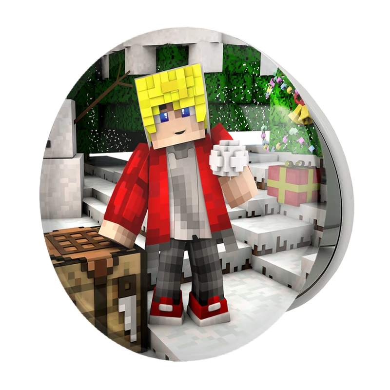 آینه جیبی خندالو طرح بازی ماینکرافت Minecraft مدل تاشو کد 23240 