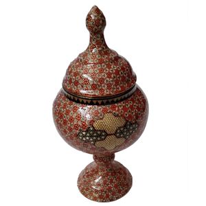 قندان خاتم کاری مدل پایه دار کد 28