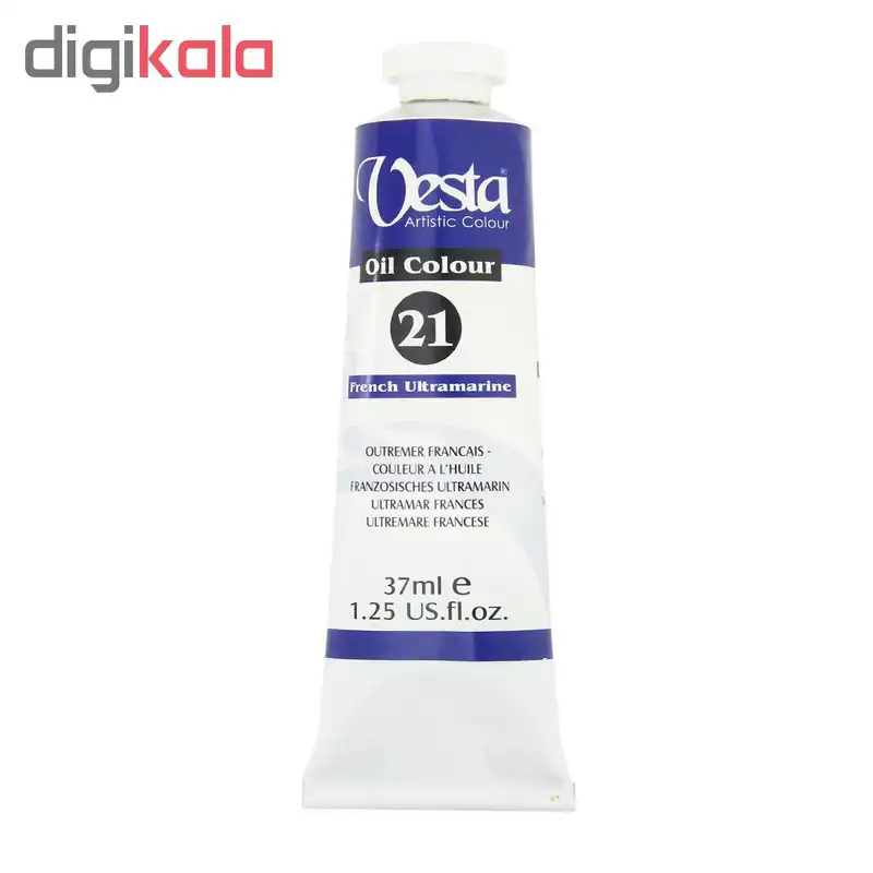 رنگ روغن وستا مدل French Ultramarine 21 حجم 37 میلی لیتر