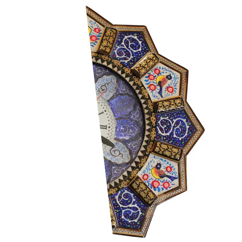 ساعت دیواری خاتم کاری مدل باران