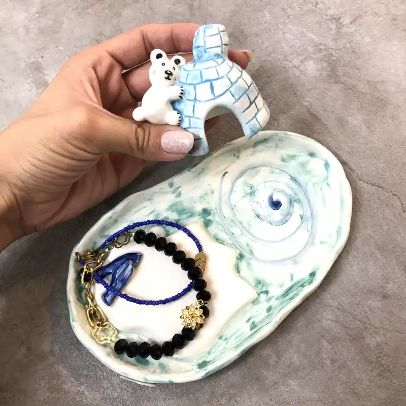 جاعودی سرامیکی طرح خرس قطبی