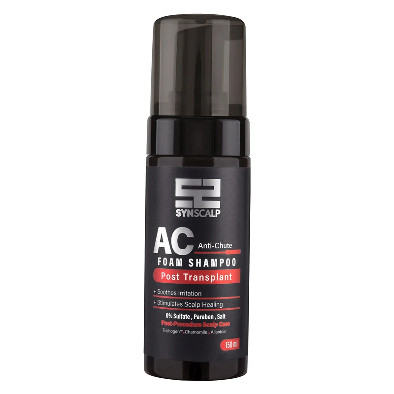 شامپو فوم پس از کاشت مو ساین اسکالپ مدل AC مناسب برای موهای کاشته شده حجم 150 میلی لیتر