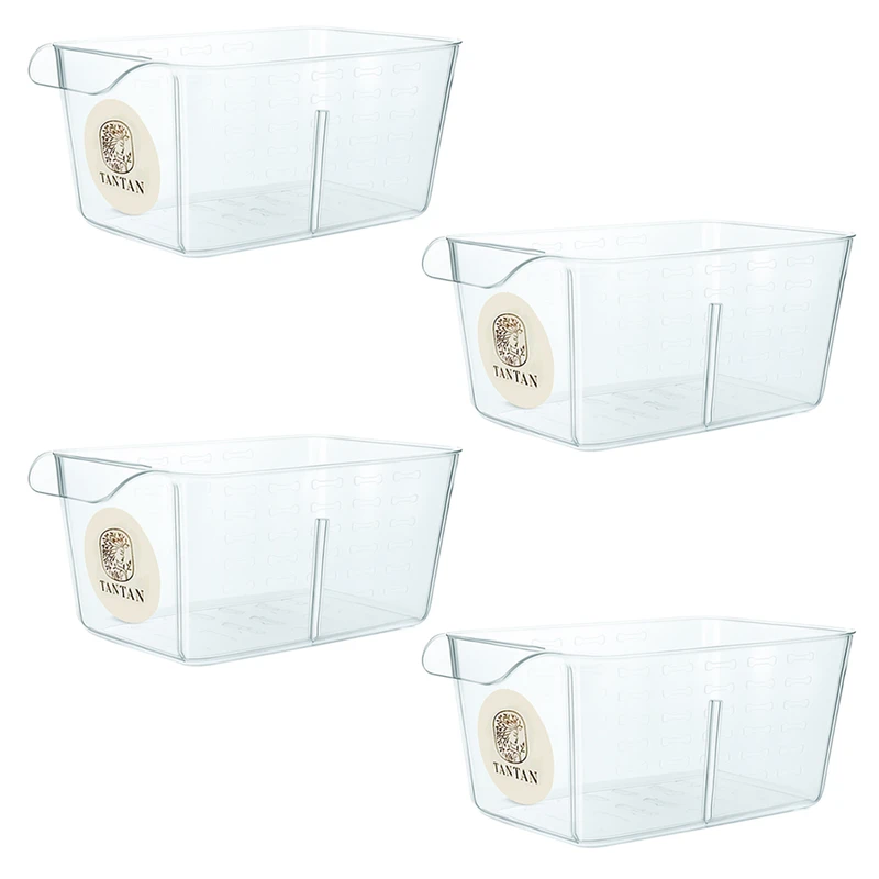 سبد نظم دهنده یخچال تن تن طرح کریستال بسته 4 عددی