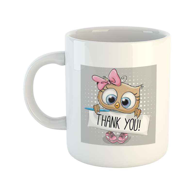 ماگ طرح جغد مدل تشکر Thank You