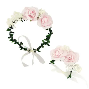 تاج مو دخترانه مدل رز کد 07 به همراه دستبند