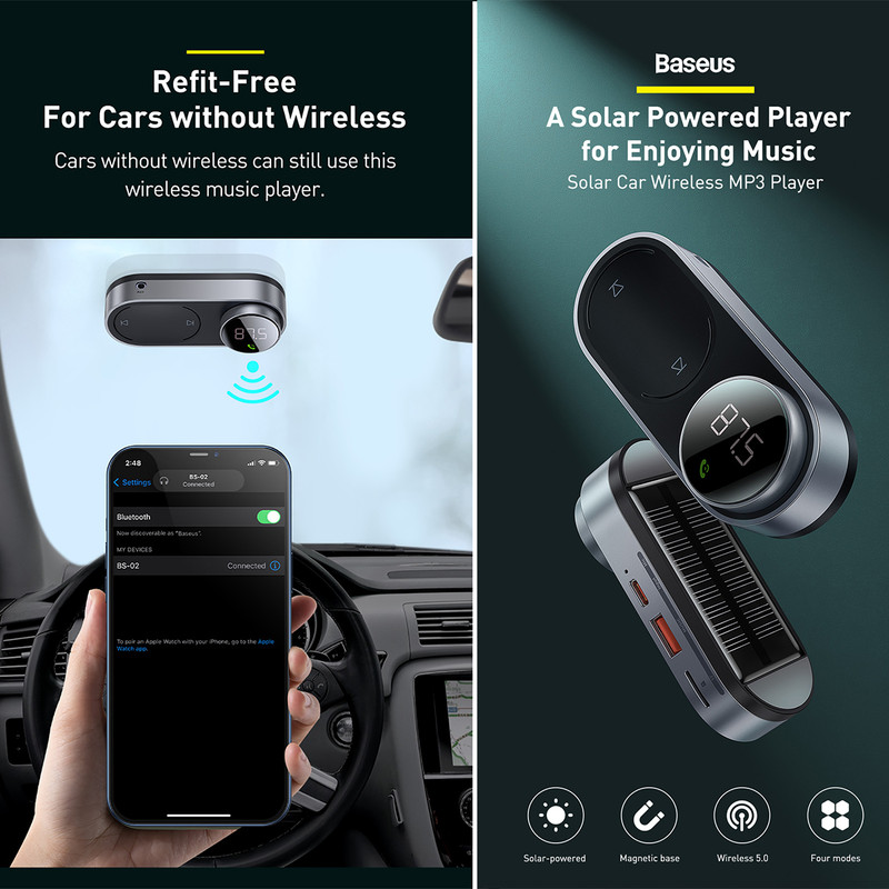 پخش کننده اف ام خودرو باسئوس مدل CDMP00001