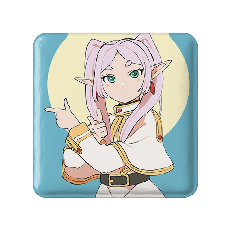 مگنت خندالو طرح انیمه فریرن (Frieren) مدل مربعی کد 33934