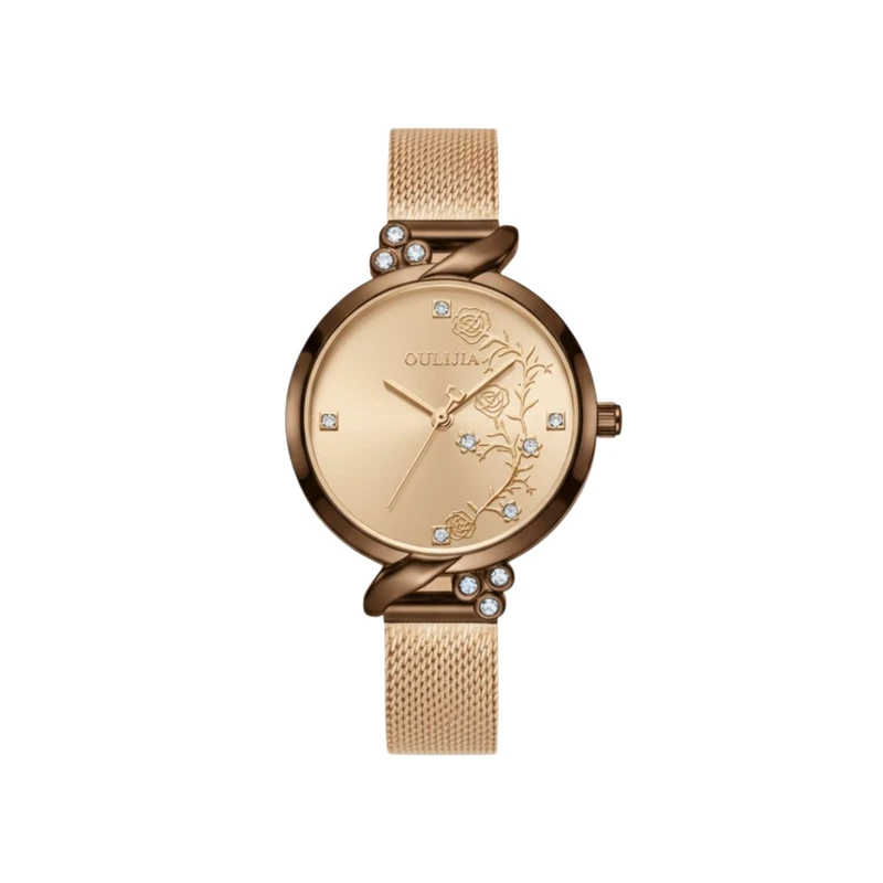 ساعت مچی عقربه‌ای کوارتز زنانه مدل بند حصیری کد nls-1073