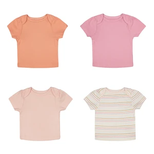 تی شرت آستین کوتاه نوزادی هومنیتی مدل wybgtspk4 بسته 4 عددی