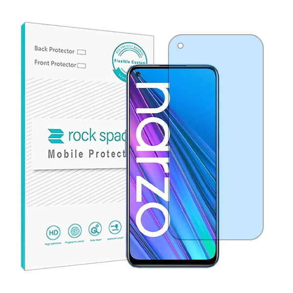 محافظ صفحه نمایش ضد اشعه آبی راک اسپیس مدل Resistant مناسب برای گوشی موبایل ریلمی Narzo 30 5G