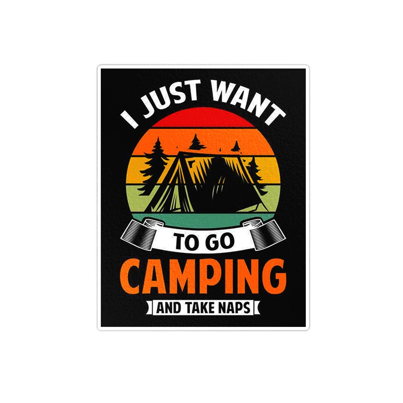     استیکر لپ تاپ ویندی دیزاین طرح camping مدل 1451