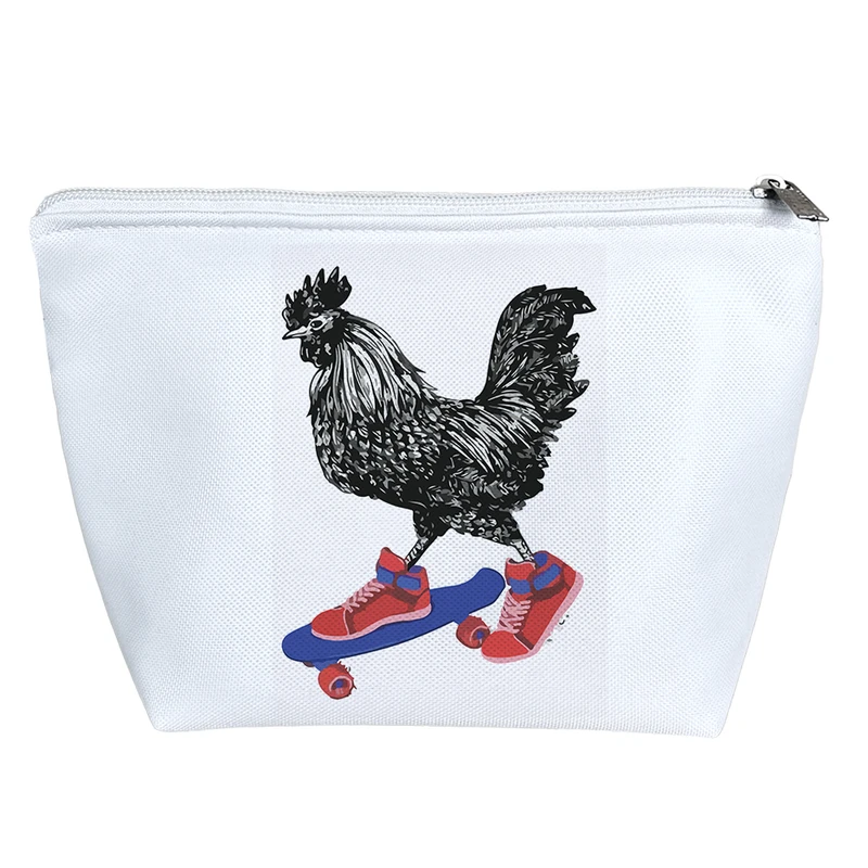 کیف لوازم آرایش دخترانه خندالو مدل خروس اسکیت سوار کد 8854