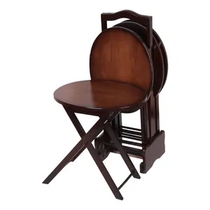 میز عسلی مدل تاشو چمدانی کد m02 بسته 4 عددی