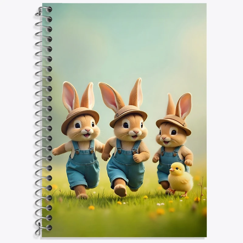 دفتر لغت 50 برگ خندالو طرح خرگوش های کیوت کد N5043