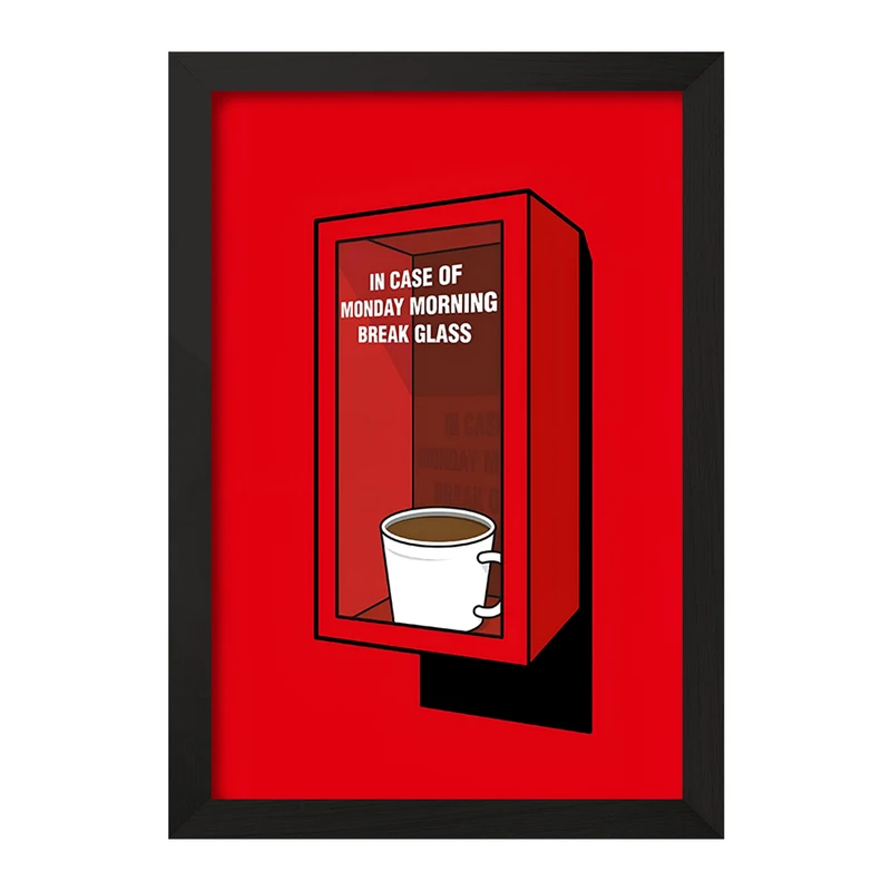 تابلو خندالو مدل لیوان قهوه بعد تعطیلات کد F8834