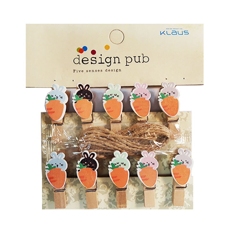 گیره عکس مدل هویج و گربه مجموعه 10 عددی