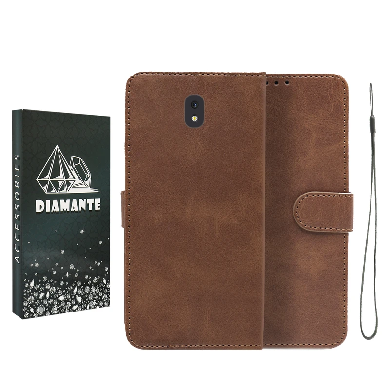 کیف کلاسوری دیامانته مدل Bandaviz Bk مناسب برای گوشی موبایل سامسونگ Galaxy J530 به همراه بند آویز