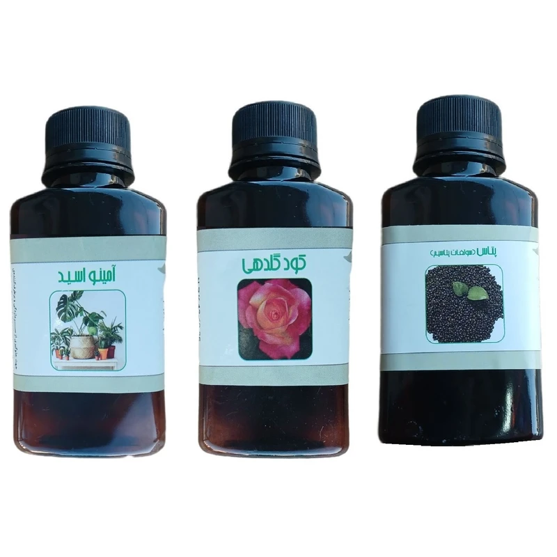 کود مایع امینو اسید و پتاس و گلدهی مدل life drop حجم 110 میلی لیتر بسته 3 عددی