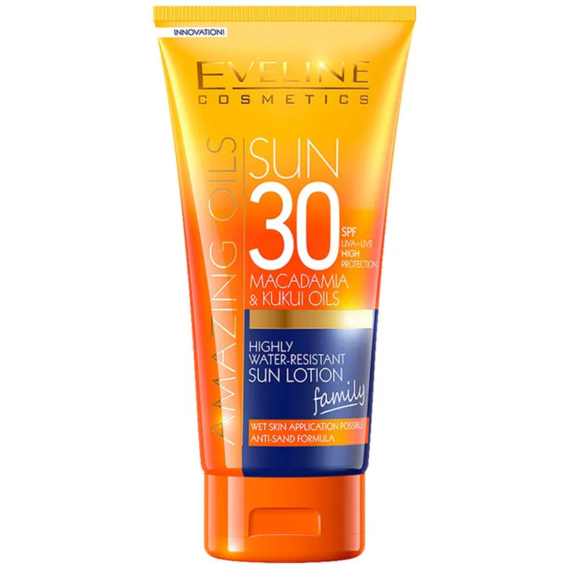 کرم ضد آفتاب بدون رنگ اولاین SPF 30 مدل Sun 30 محافظ UVA ،UVB و PA+++، ضد حساسیت، ضد چروک و ضد پیری، مناسب انواع پوست حجم 200 میلی لیتر