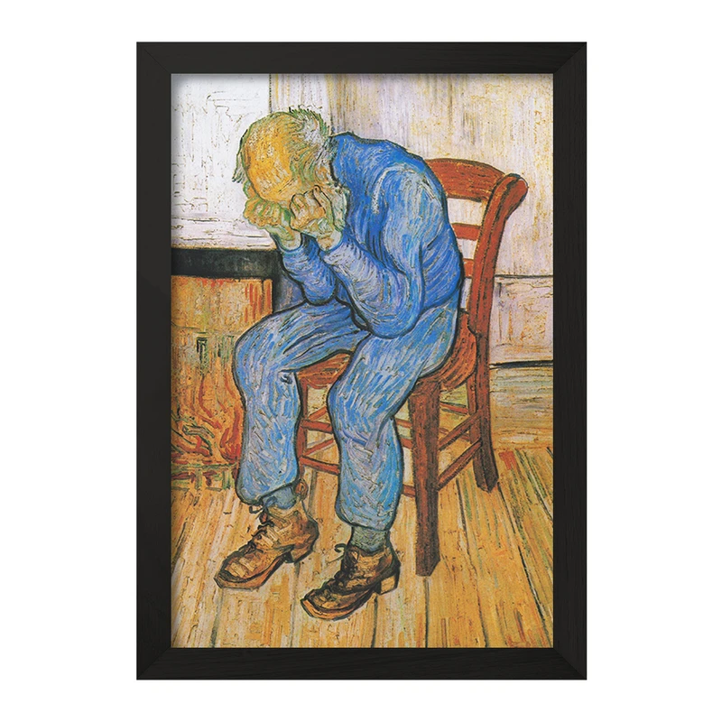 تابلو خندالو مدل نقاشی در دروازه ابدیت اثر ونسان ونگوگ کد F12228