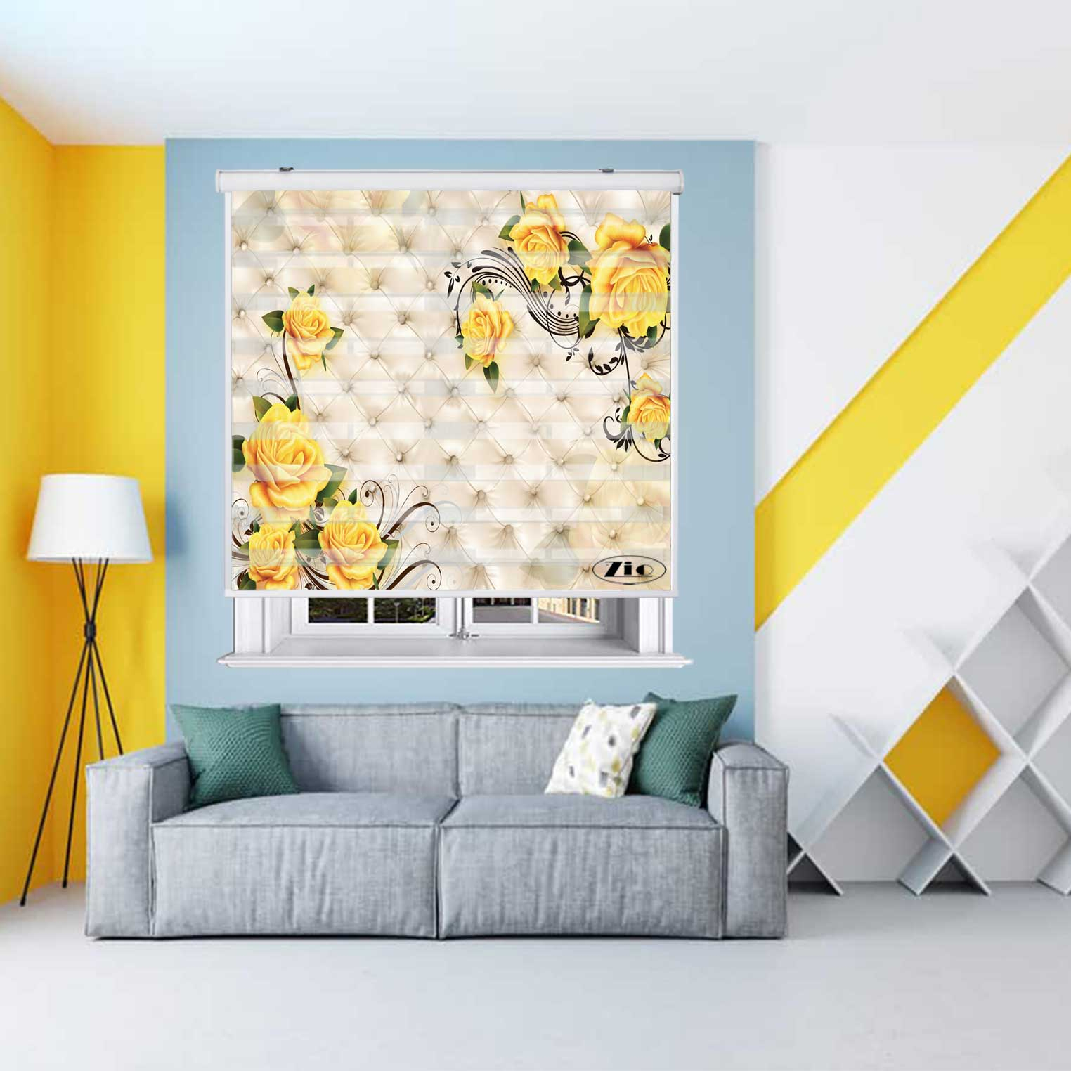 پرده زبرا زیو کد 3D1467 سایز 150X150 سانتی متر