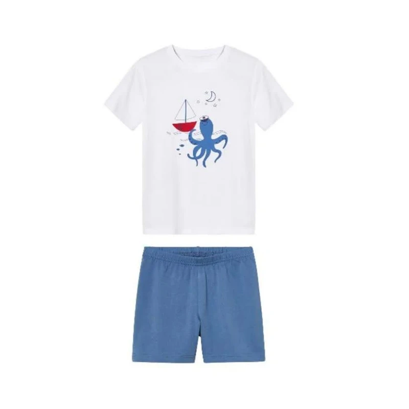 ست تی‌شرت آستین کوتاه و شلوارک راحتی پسرانه لوپیلو مدل NZ 1441