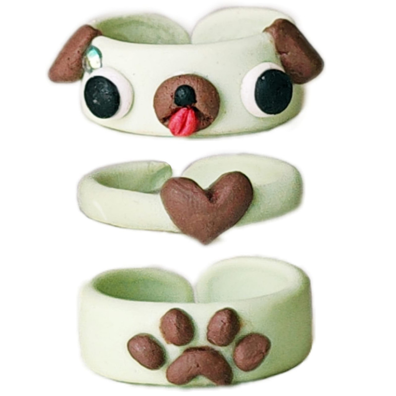 انگشتر دخترانه مدل چانکی بسته 3 عددی