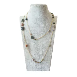 گردنبند زنانه مدل سنگ خزه ای