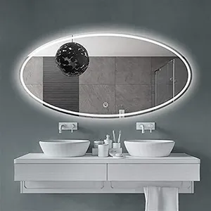 آینه بک لایت مدل اوال کد OO611