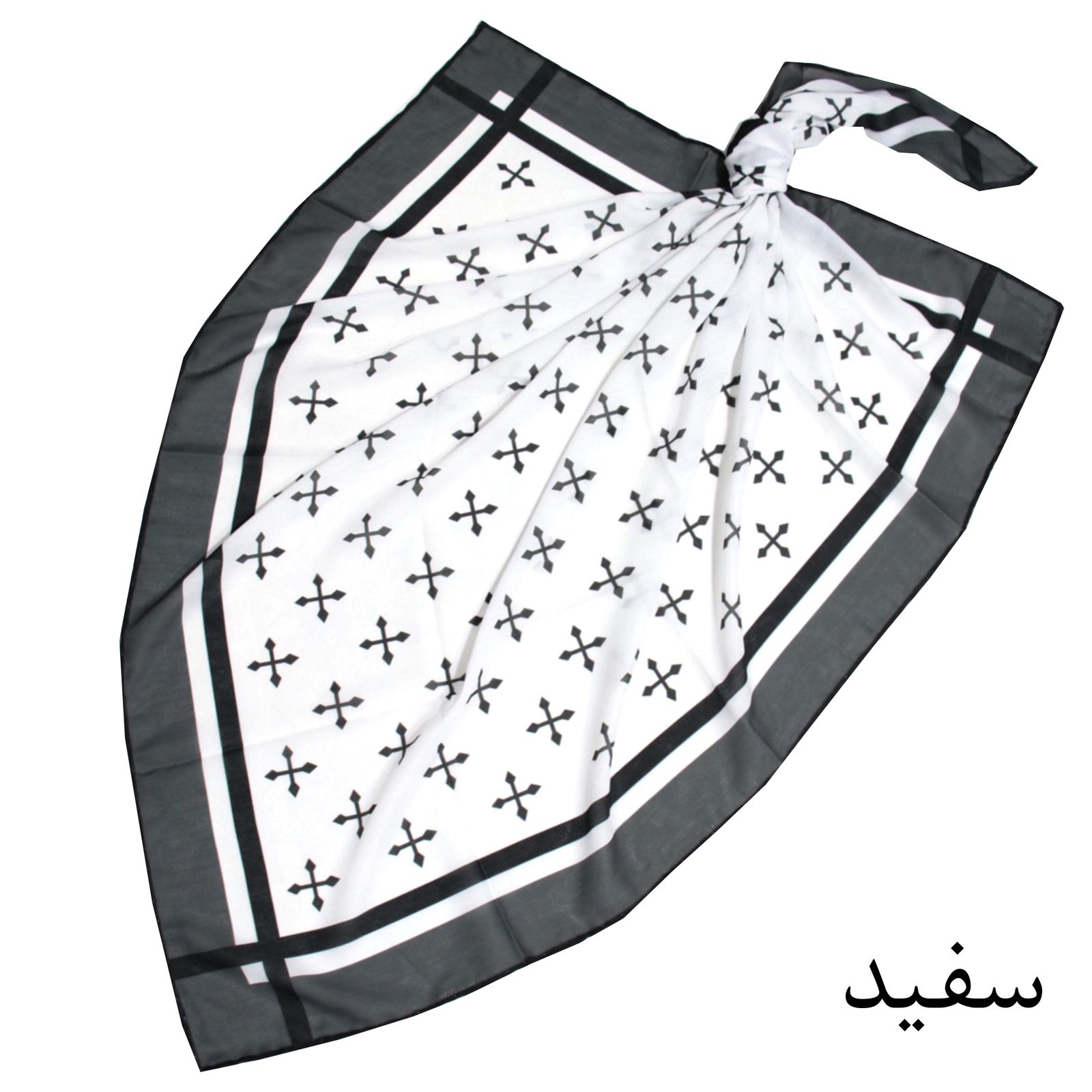 روسری زنانه مدل نخی جدید دور دست دوز قواره 110 کد ana-7095 -  - 17