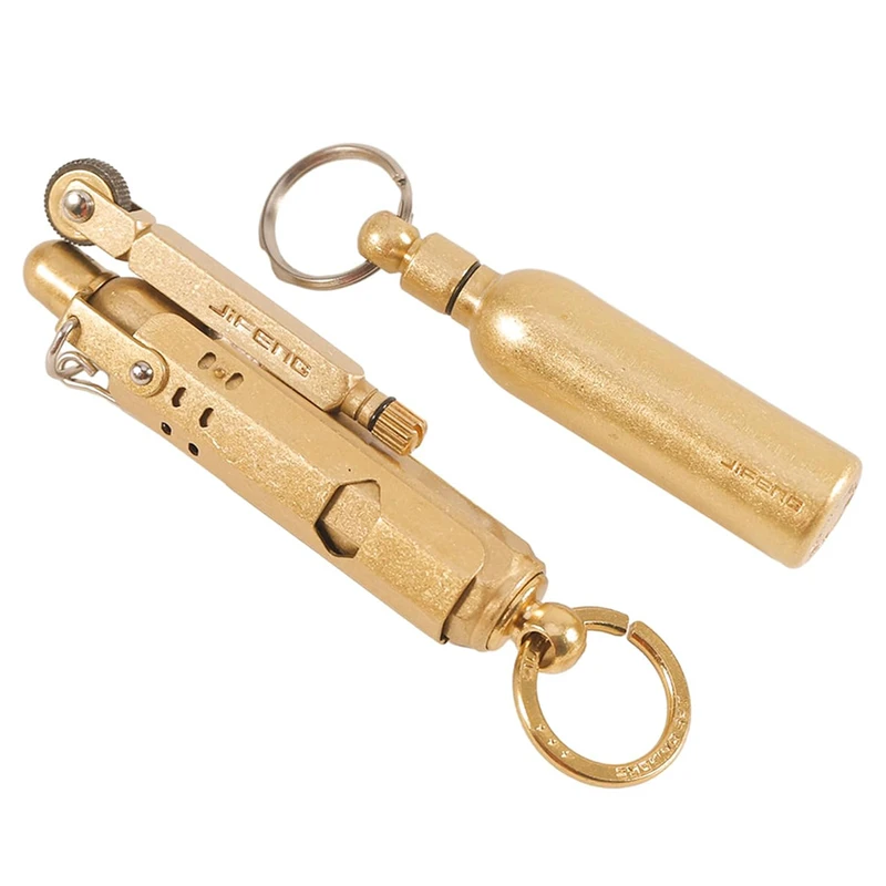 فندک بنزینی جیفنگ مدل کشویی طرح نوستالژی مجموعه دو عددی