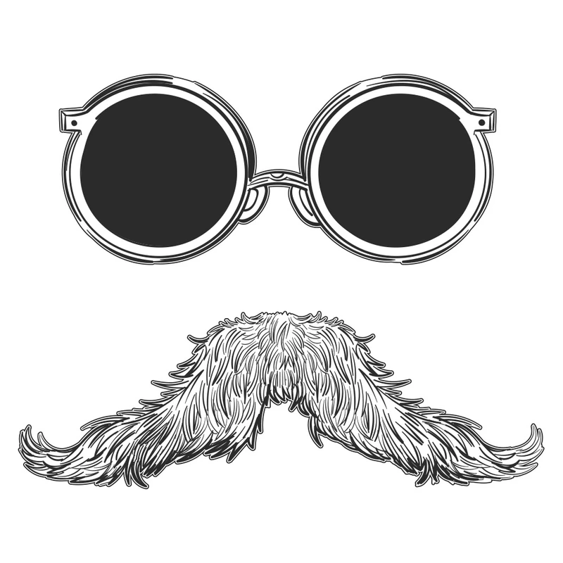 استیکر لپ تاپ طرح عینک سیبیلو کد 01 مجموعه 2 عددی