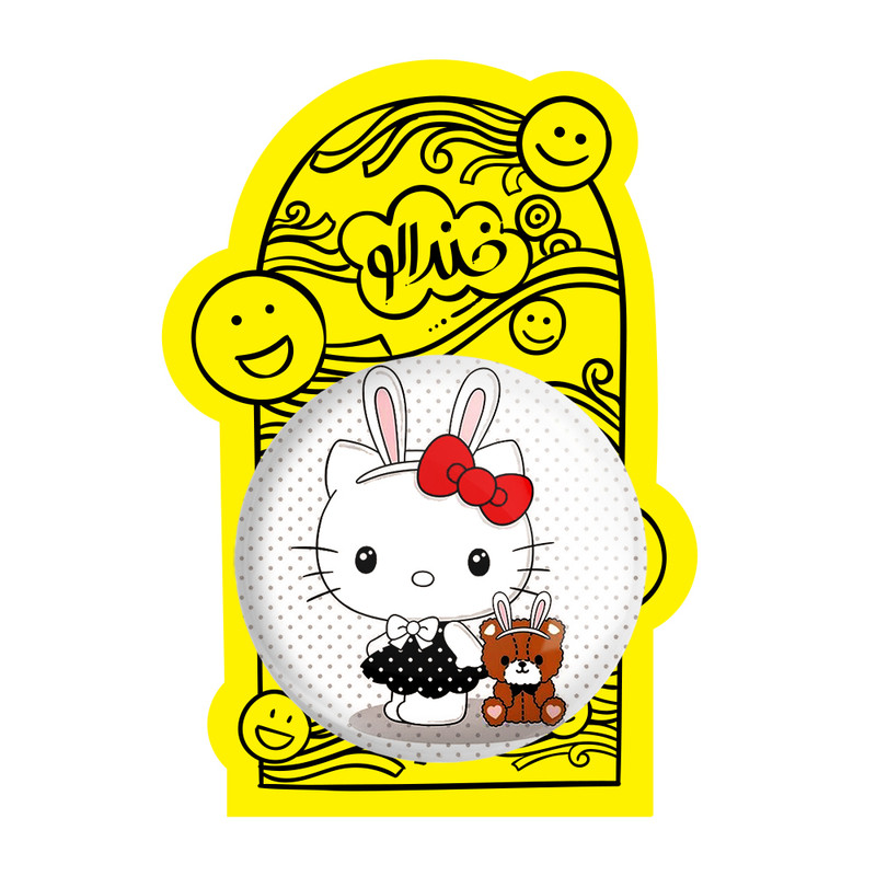 آینه جیبی خندالو مدل هلو کیتی Hello Kitty  کد 2485