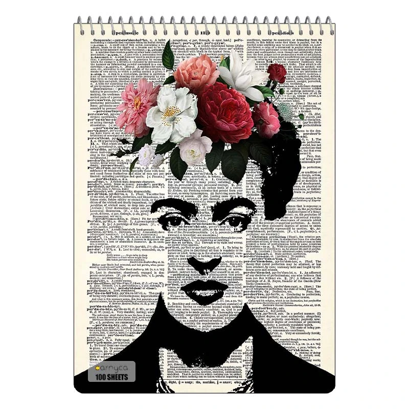 دفتر شطرنجی 100 برگ کارنیکا طرح روزنامه وینتج Vintage Newspaper کد 28942