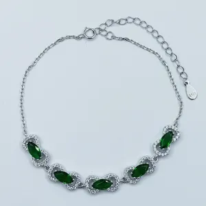 دستبند نقره زنانه سلین کالا مدل زمرد ce-As281