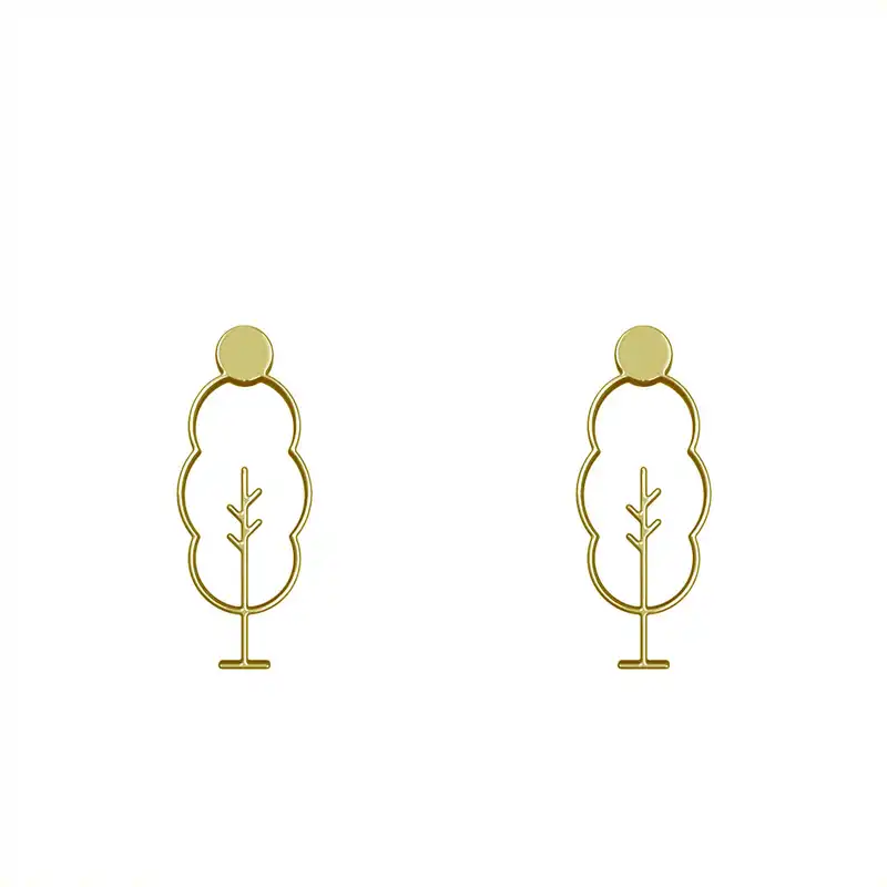 گوشواره طلا 18 عیار زنانه مدوپد مدل درخت کد GA1-15757