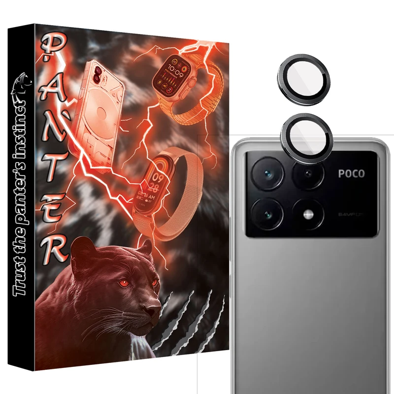 محافظ لنز دوربین پنتر مدل Ring Metal مناسب برای گوشی موبایل شیائومی Poco X6 5G