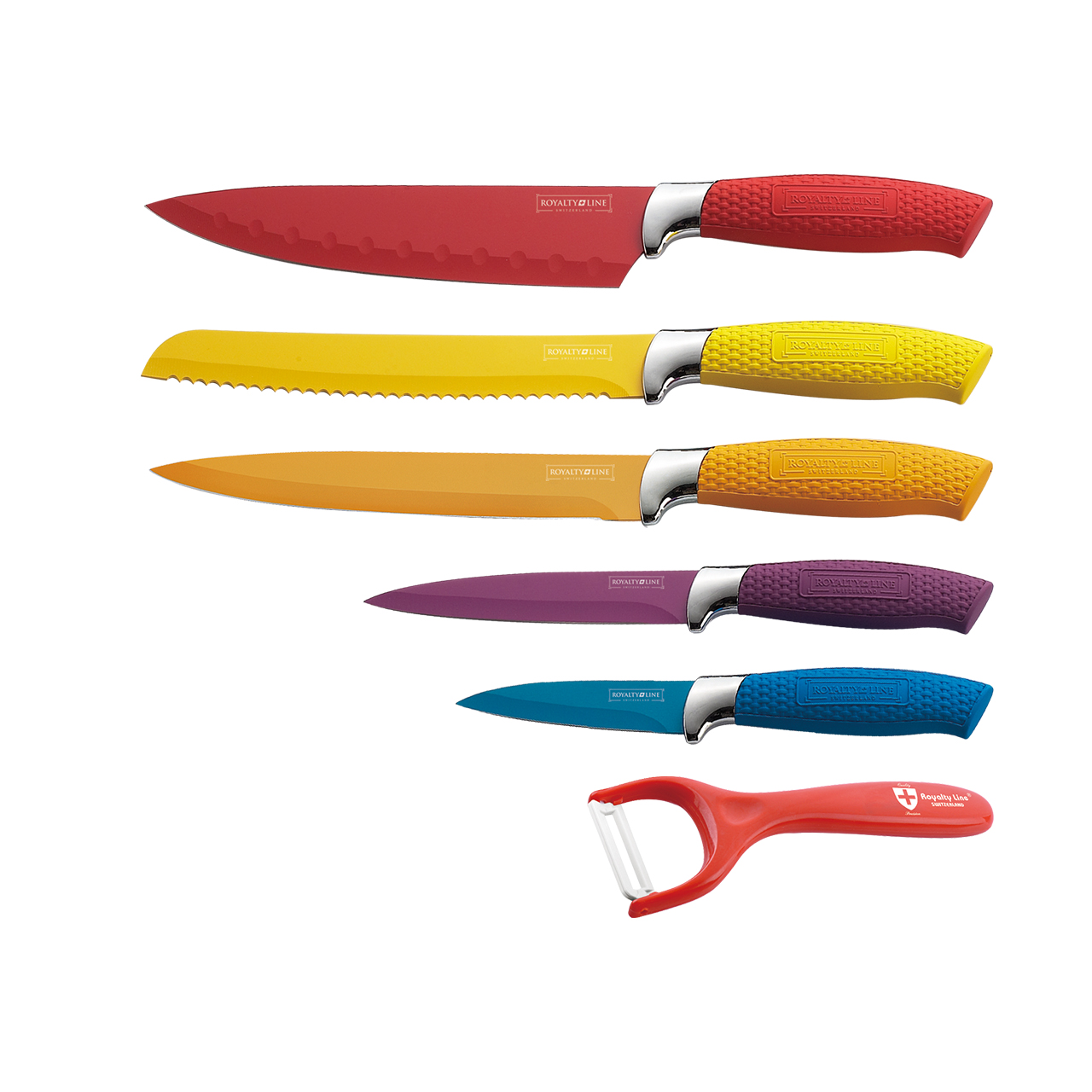نقد و بررسی ست 6 پارچه چاقوی آشپزخانه رویالتی لاین مدل RL COL5 توسط خریداران