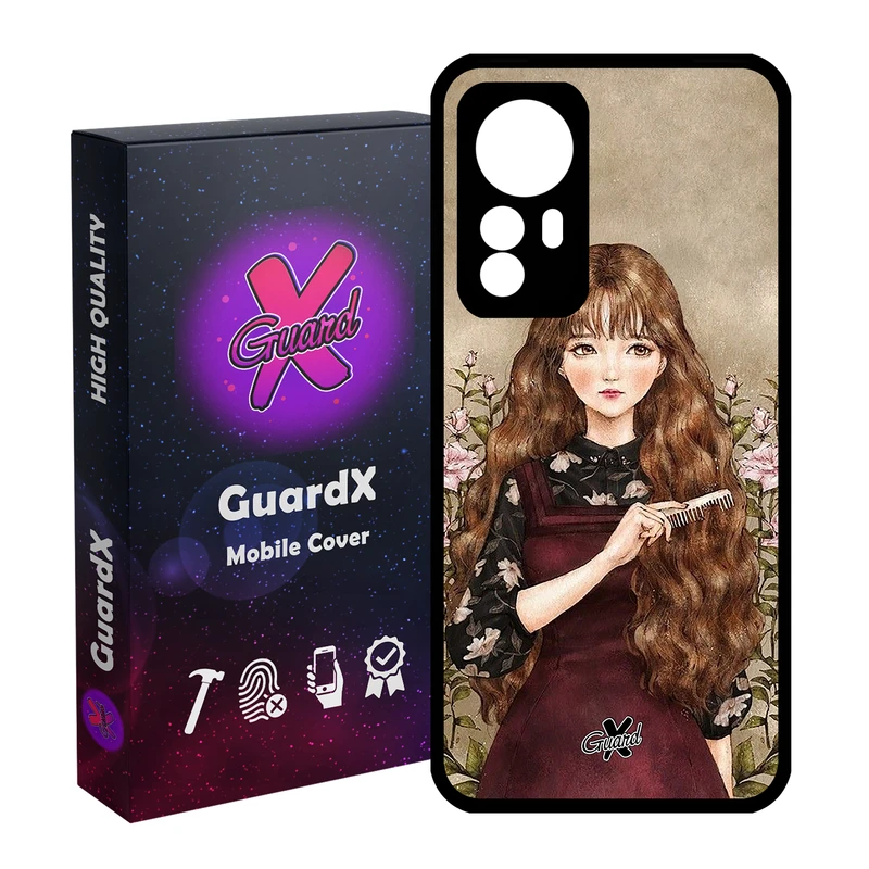 کاور گارد ایکس طرح دختر مدل Glass10246 مناسب برای گوشی موبایل شیائومی Redmi Note 12S