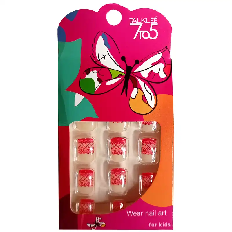 ناخن مصنوعی بچگانه تالکی کد g4 بسته 12 عددی